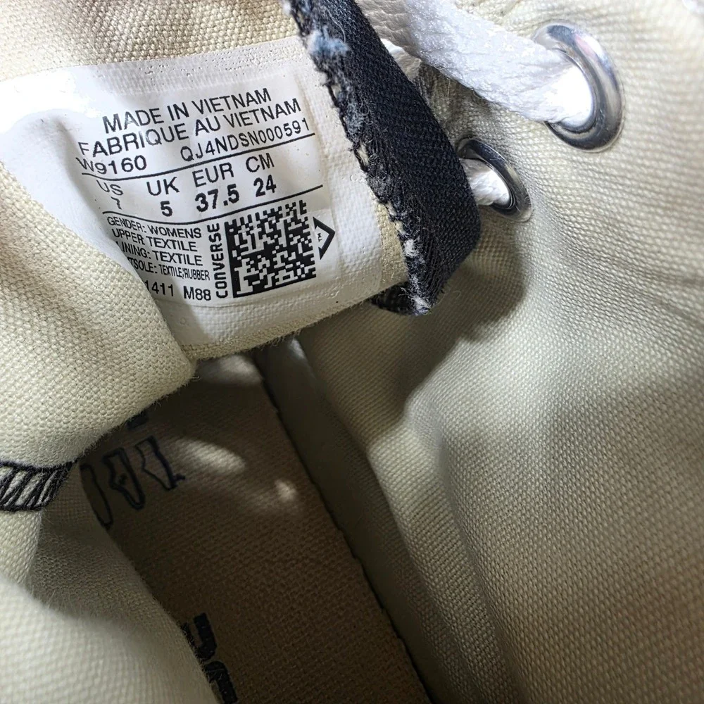 Converse All Star‎ Chuck Taylor High Top Canvas Sneakers Black Women 5 EUR 37.5 - Picture 8 of 8